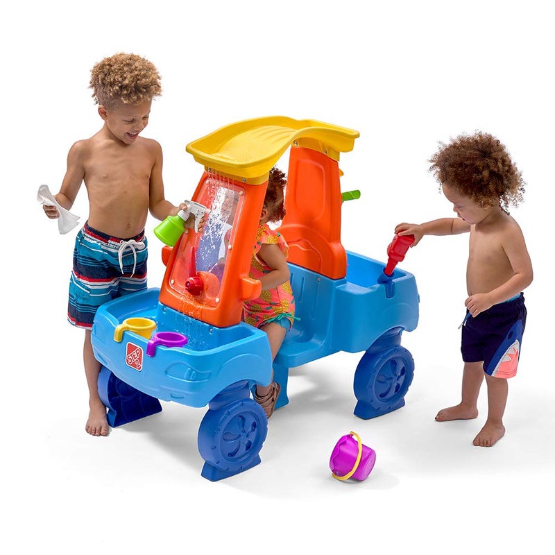 Step2 Car Wash Splash Center, Kids Water Table & Pretend Play Car, Activity Sensory Playset, Summer Outdoor Toys, 13 Piece Water Toy Accessories, For Toddlers 3+ Years Old - Image 1