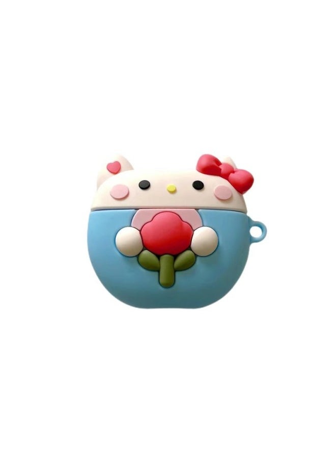 Generic - For XiaomiRedmi Buds5 Pro Earphone Protective Cover Red Mi Buds4 Cartoon Silicone Wireless Bluetooth Shell-Color:Silicone Soft Shell-flower Kt-Model:For XiaomiBuds 4 Pro (protective Case) - Image 1