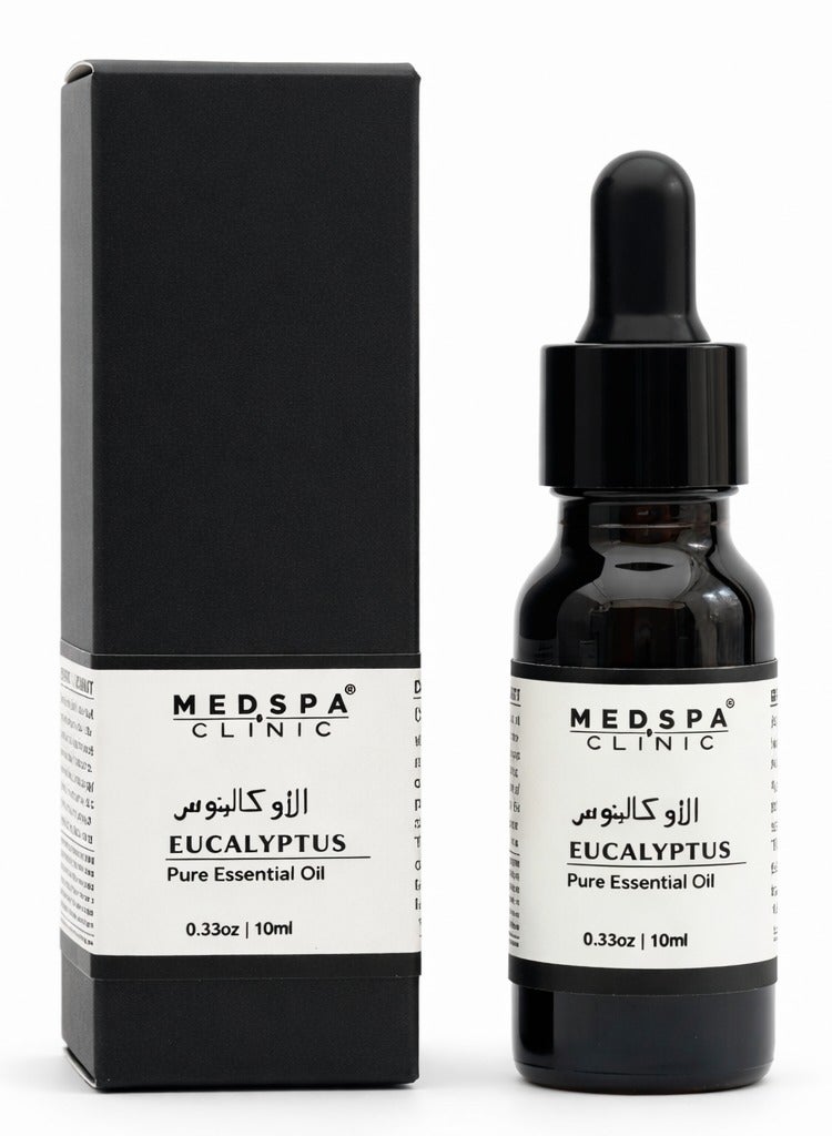 MEDSPACLINIC Eucalyptus Essential Oil 10ml – 100% Pure Natural Eucalyptus Oil for Aromatherapy, Diffuser, Massage, Steam Inhalation, Home Fragrance, Skin Care & DIY Beauty Products - Image 1