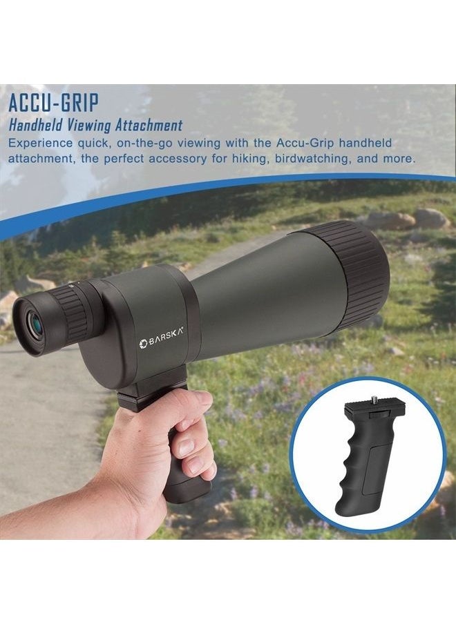 BARSKA Benchmark 25-125x88 Waterproof Straight Spotting Scope, Green/ Black  - Image 5