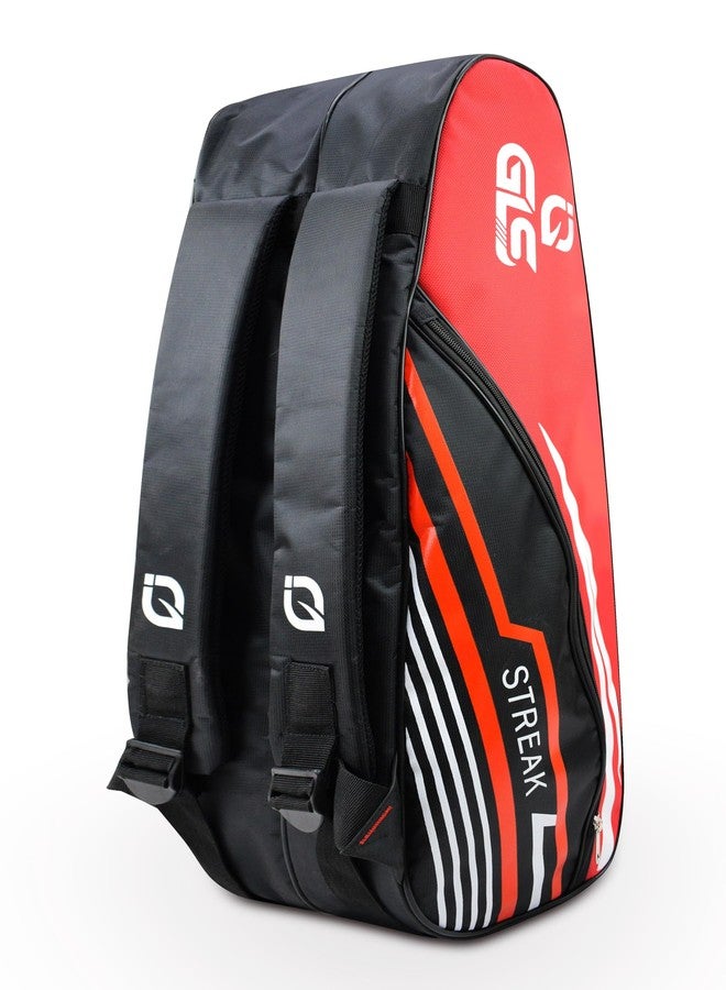 GLS Streak Badminton Kit-Bag |Double Zipper |Bag with Front Zipper Pocket Polyester (Multicolor, Kit Bag) - Image 1