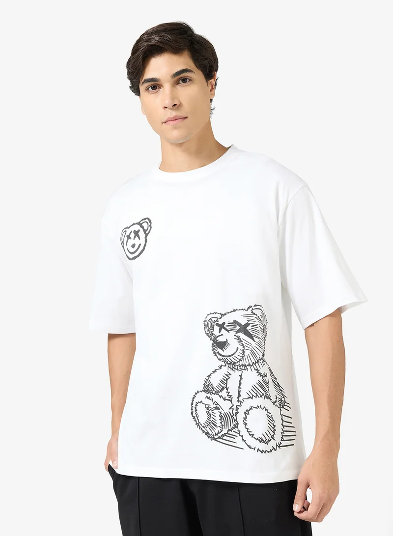 Seventy Five Graphic Print Oversized T-Shirt