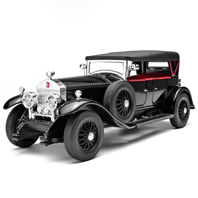 RZAPE Model Car Kits Adults and Boys 124 Diecast Cars Phantom Generation Vintage Car CollectiblesDie Cast Metal Pull Back Cars with Lights and SoundsToy Cars for Boys Age 312Black - Image 3