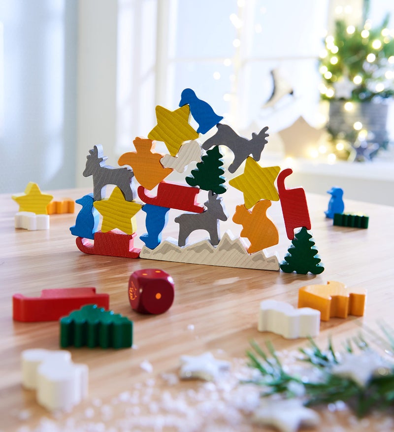 HABA Animal Upon Animal Christmas Limited Edition Wooden Stacking Game in Collector's Tin - Fun Games with Wooden Animals & Christmas Games - Image 2