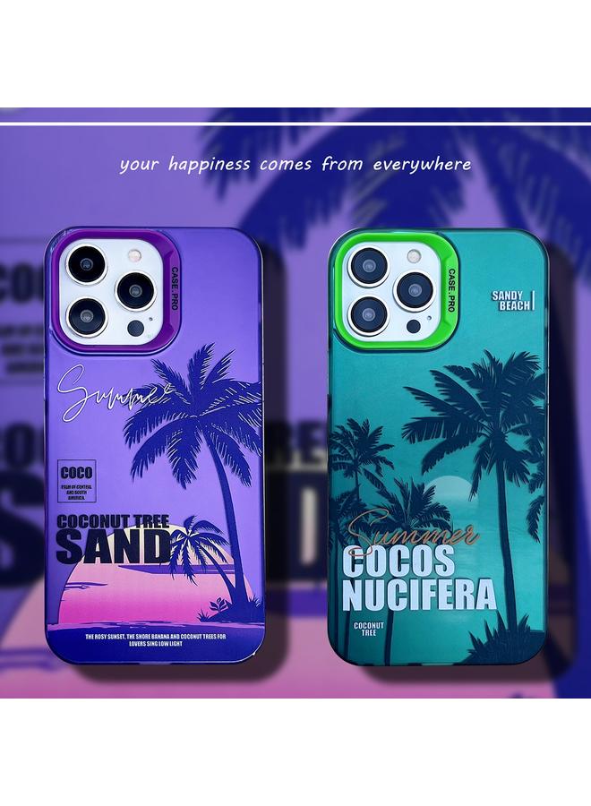 S-TOP Case For iPhone 15 Creative Oil Painting Colorful Sunset Scenery TPU + PC Shockproof Phone Case - Image 2