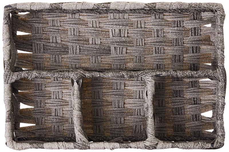 Whitmor Split Rattique 4 Section Tray Gray Wash - Image 3