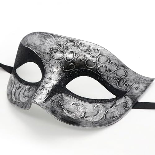 Coddsmz Couple Masquerade Metal Venetian Mask Set for Halloween Costume, Mardi Gras, Party Evening, Bar, Prom Ball - Women and Men Accessory - Image 5