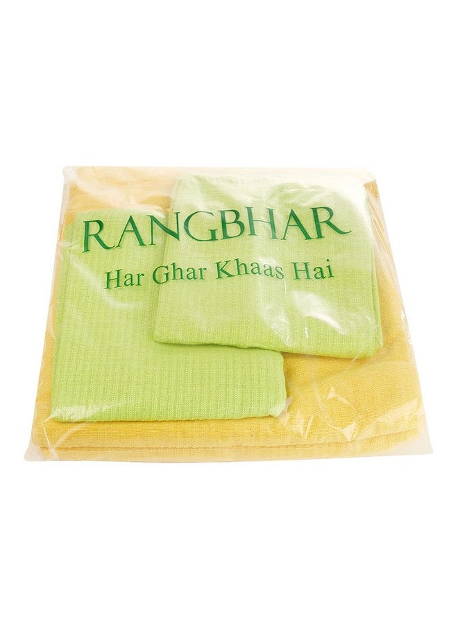 RANGBHAR Handloom Cotton Solid Bedsheet for Double Bed, Organic Woven Bedsheet with 2 Pillow Covers, Yellow, 90 x 100 inch - Image 4