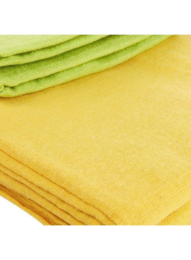 RANGBHAR Handloom Cotton Solid Bedsheet for Double Bed, Organic Woven Bedsheet with 2 Pillow Covers, Yellow, 90 x 100 inch - Image 3