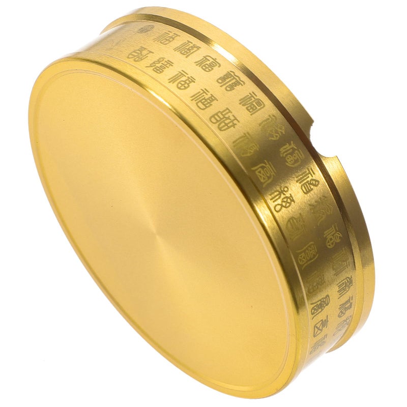 منفضة سجائر معدنية من النحاس الأصفر صغيرة مستديرة حامل رماد السجائر للطاولة المنزلية والمكتبية - Image 2