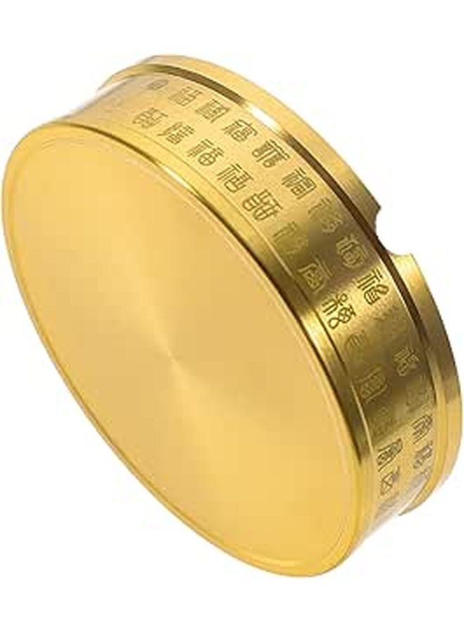 منفضة سجائر معدنية من النحاس الأصفر صغيرة مستديرة حامل رماد السجائر للطاولة المنزلية والمكتبية - Image 1