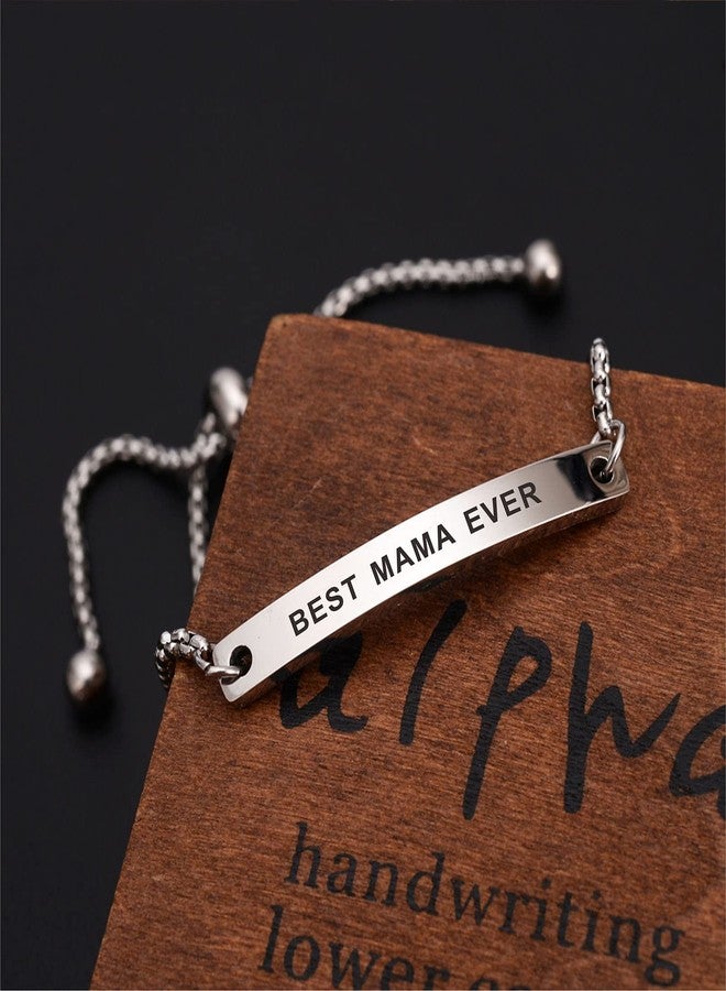 SOUSYOKYO Mama Mothers Day Bracelet Jewelry, Best Mama Ever Gifts for Women Birthday Present Stuff - Image 4