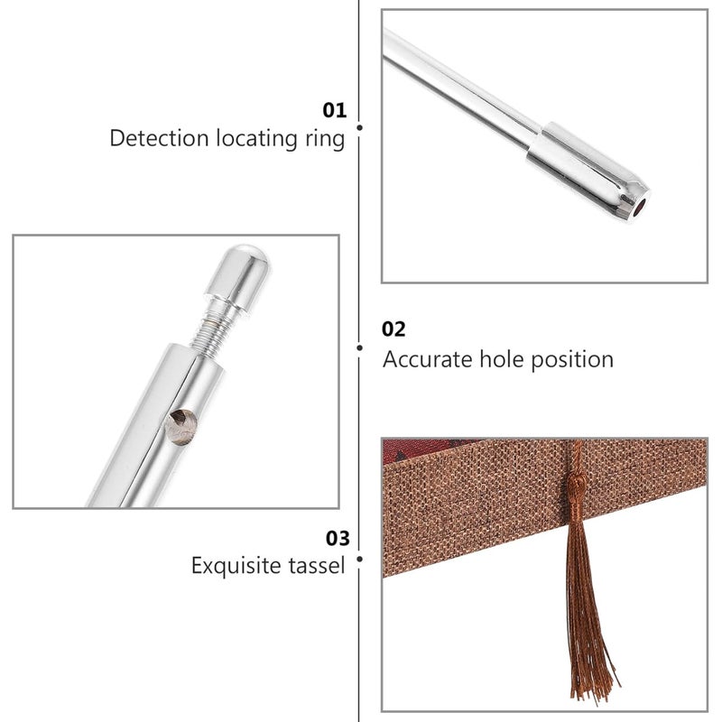 comfrt 1 Set Copper Dowsing Rods with Storage Box and Instruction Water Divining Rod Portable Feng Shui Probe for Tools Treasure Buried Items - Image 2