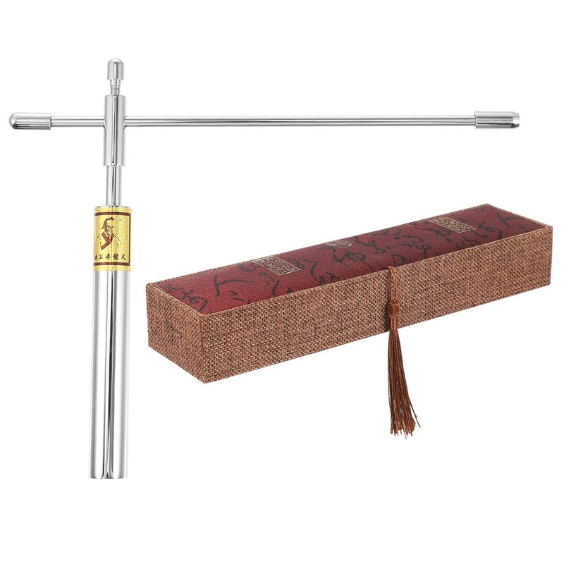 comfrt 1 Set Copper Dowsing Rods with Storage Box and Instruction Water Divining Rod Portable Feng Shui Probe for Tools Treasure Buried Items - Image 1
