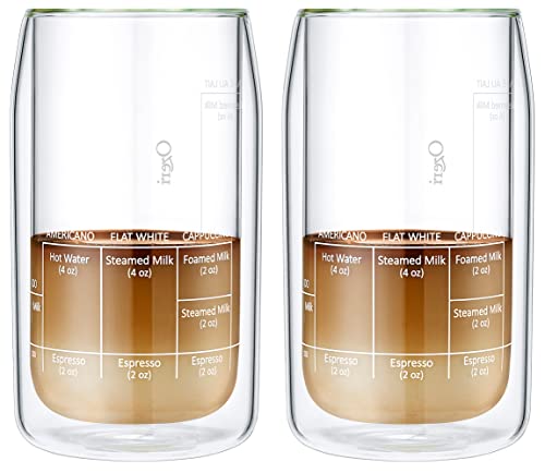 Ozeri Moderna Artisan Series Double Wall Barista Coffee Glass, 15 oz, Clear - Image 4