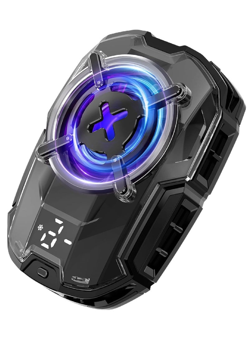 Memo Fast Cooling Mobile Phone Cooler DL16 27W, Phone Cooler for Gaming With Cable Type-C, 2 Speed Gears , Magnetic and Clip Semiconductor Ice Affect Refrigerator Radiator, RGB Light, Ultra Quiet , Compatible with iPhone & Android Gaming Phones - Image 1