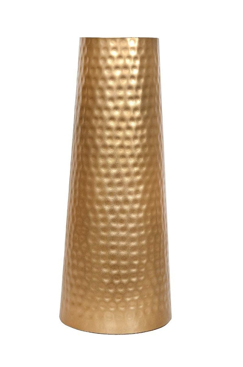 Skywalk Hand Crafted Metal Flower Vase for Home Decoration (Brown Gold 12 Inch) - Image 3