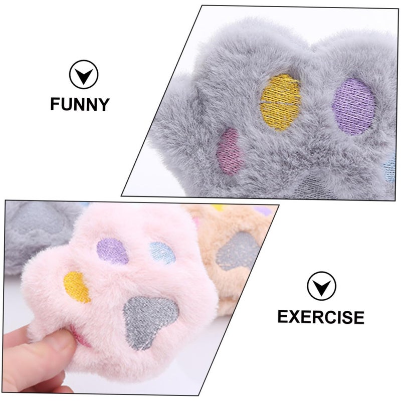 6PCS Catnip Plush Toys with Funny Cat Claw Design Stimulates Activity Natural Instincts Beige Pink Gray - Image 4