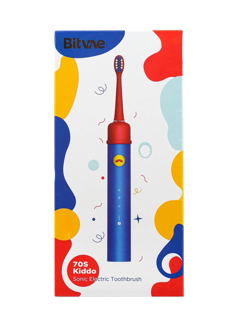 Bitvae 70S Kiddo Sonic Electric Toothbrush – Rechargeable for Kids, Bluetooth‑Enabled Pressure Sensor, 3 Modes + 2‑Min Timer – Extra‑Soft Blue Brush for Ages 4+ - Image 4