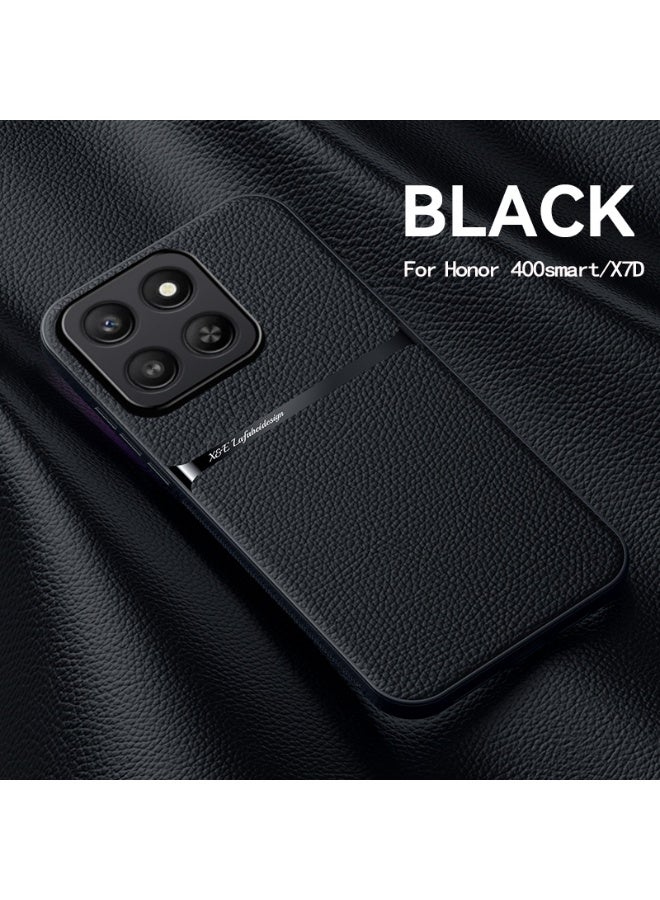 Phone Case Cover Leather TPU Back Case Cover shock resistant Compatible with Honor x7d (Black) - Image 5