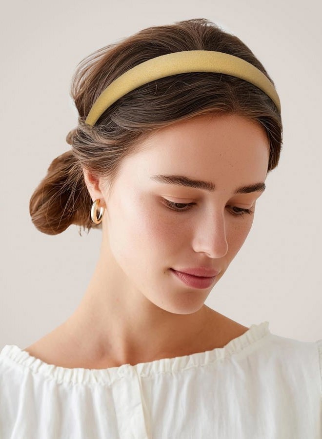 Sunolga 7 Pack Green Headbands for Women Girls Non Slip Floral Padded Hairbands Cute Pearl Head bands Wide Headbands Trendy Hair Accessories - Image 5