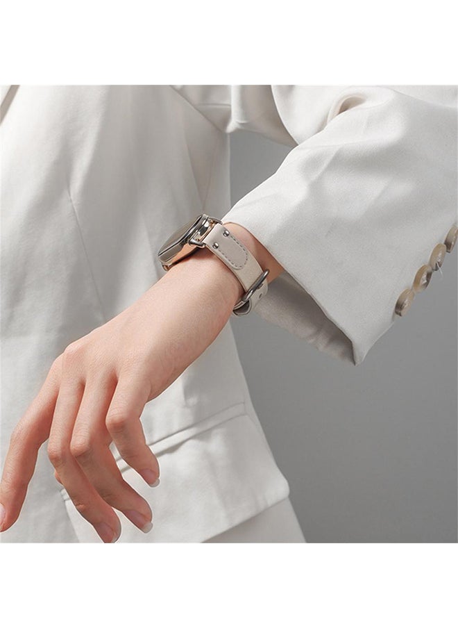 O Ozone Leather Straps For Xiaomi Smart Band 8, Leather Replacement Strap Watch Wrist Band Smart Bracelet Accessories for Women Men -Brown  - Image 4
