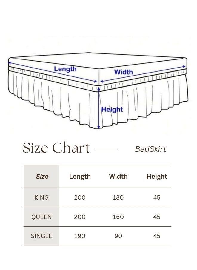 LUNA Home - 1 PC. white elastic bed skirt. - Image 1