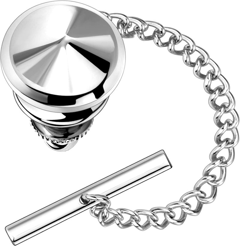 AMITER Shiny Tie Tack Clip for Men Square Tie Pins - Necktie Pin Best Gifts for Wedding Business Formal - Image 1