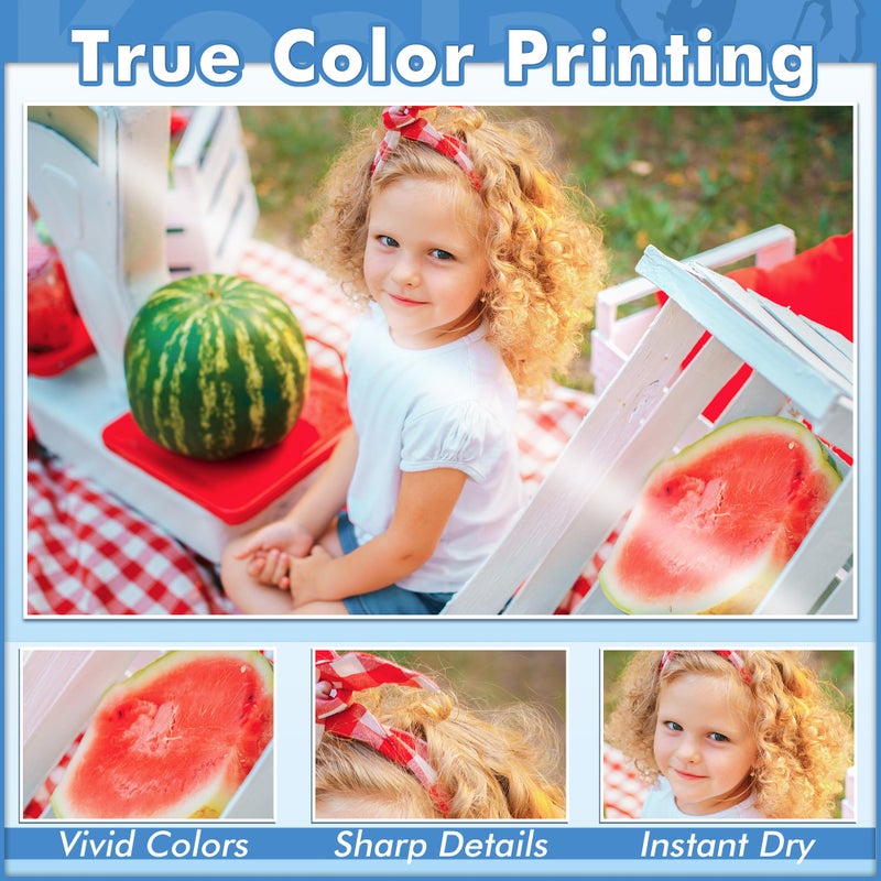 KOALA PAPER ورق صور كوالا 8.5 × 11 بوصة ورق طباعة صور لامع لطابعات الحبر النفاث مقاوم للماء 100 ورقة 200 جرام للاستخدام اليومي - Image 3