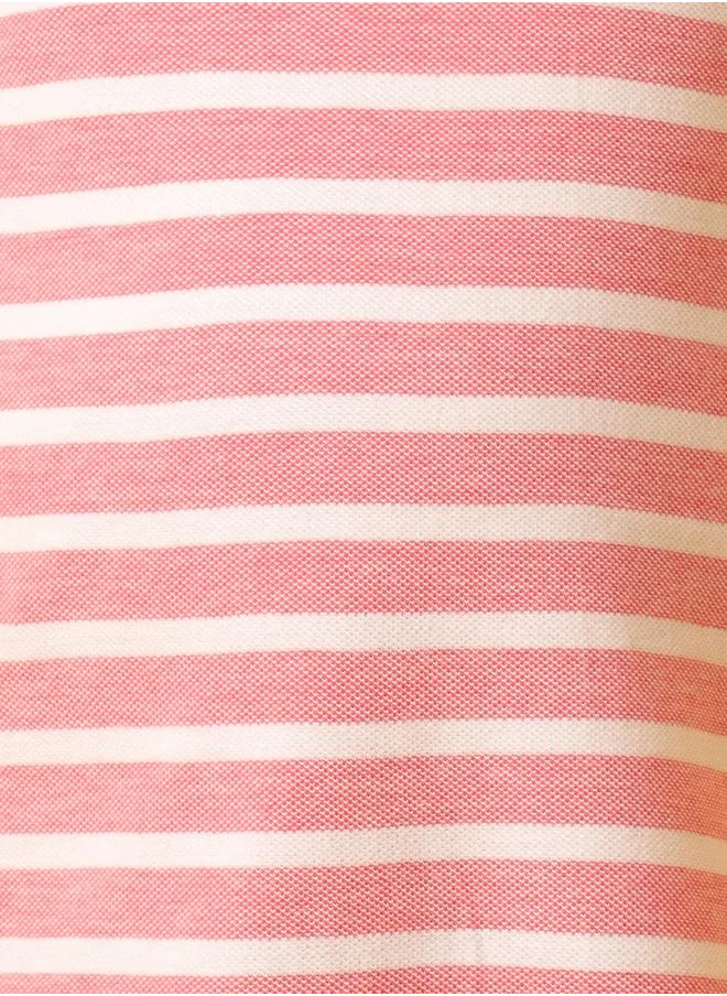 Anthrilo Striped Ruffle Sleeve Dress by Styli