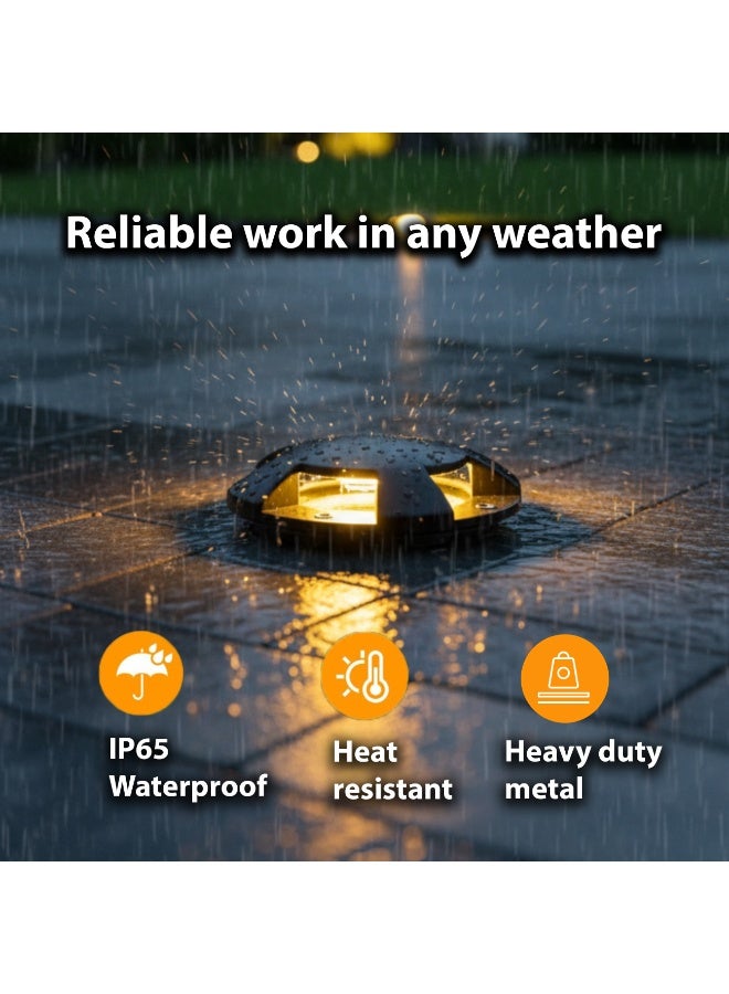 ALFRIDAY Garden In-Ground Uplight — 5W LED, IP65 Waterproof, Warm 3000K, Durable Metal Housing, Clear Glass Lens (4 Way) - Image 4