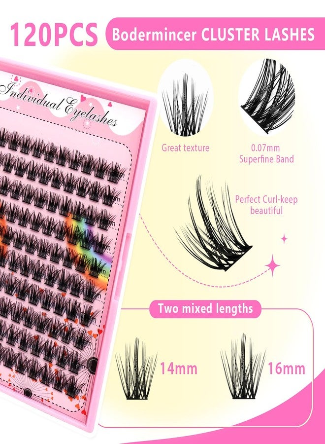 Bodermincer Lashes Clusters 10+12mm/12+14mm/14+16mm/16+18mm/10-12-14-16mm/14-16-18mm Mixed and 8-20mm to Choose Lashes Extension Kit lash Clusters Lashes Wispy Eyelash Extension （20mm) - Image 2