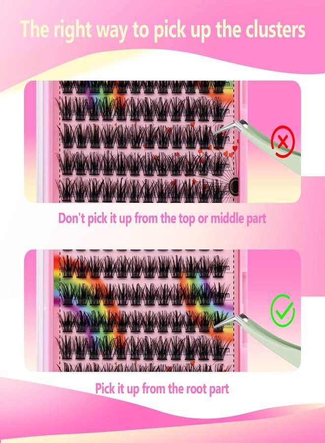 Bodermincer Lashes Clusters 10+12mm/12+14mm/14+16mm/16+18mm/10-12-14-16mm/14-16-18mm Mixed and 8-20mm to Choose Lashes Extension Kit lash Clusters Lashes Wispy Eyelash Extension （20mm) - Image 5