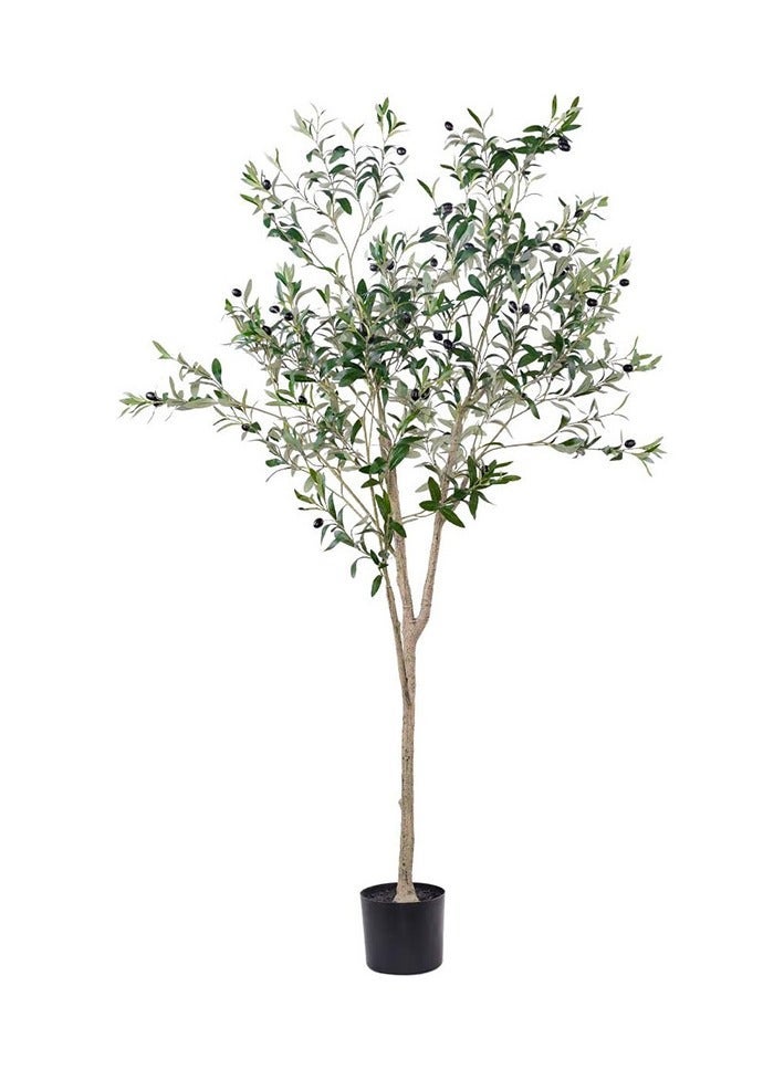 150cm Realistic Artificial Olive Tree with Branches Fruits for Indoor Home Office Living Room Floor Decor - Image 1