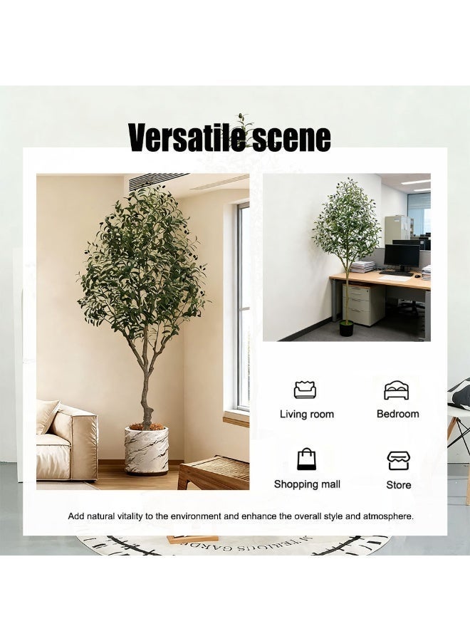 150cm Realistic Artificial Olive Tree with Branches Fruits for Indoor Home Office Living Room Floor Decor - Image 3