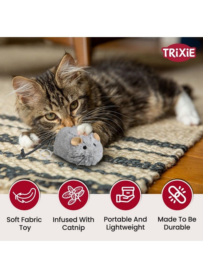 تريكسي: - لعبة قطط محشوة على شكل فأر متعرج | لعبة قطط تفاعلية، مصنوعة من بوليستر غير سام | لعبة كلاسيكية على شكل فأر، تحفز غرائز الصيد الطبيعية لقطتك - 8 سم - Image 2