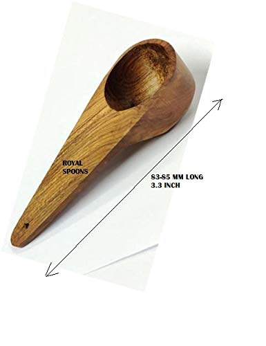 ARMAN SPOONS Masala Spoon Set of 18 for Small Containers Table Spoon Size 85 cm Long Teak Wood Handmade Wooden Spoon for Tea Coffee Sugar Condiments Spices 18 - Image 3