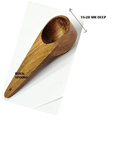 ARMAN SPOONS Masala Spoon Set of 18 for Small Containers Table Spoon Size 85 cm Long Teak Wood Handmade Wooden Spoon for Tea Coffee Sugar Condiments Spices 18 - Image 2