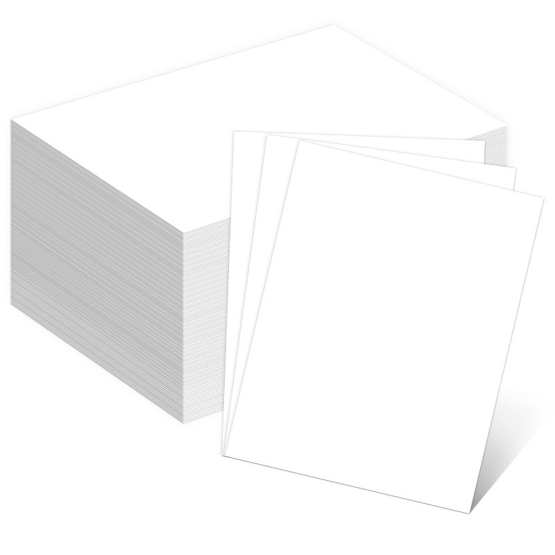 Goefun 110lb White Cardstock 8.5x11, Goefun 100 Sheets Heavyweight White Card Stock 300 GSM for Invitations, Menus, Poster, DIY Card - Image 1