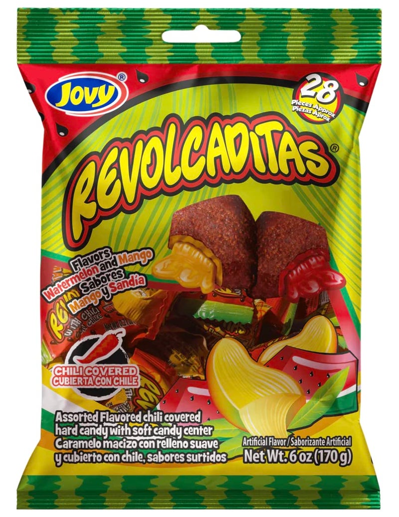 Jovy Revolcaditas with Chili Watermelon & Mango Flavors | 6oz Bag | Mexican Candy - Image 1