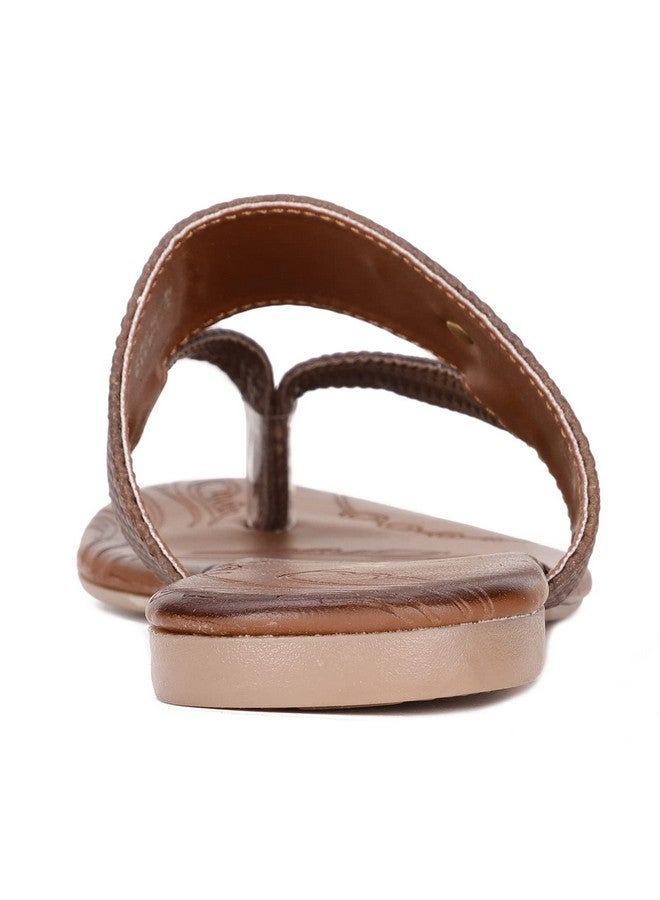 Bata Women Flip Flop Slipper Weave Th - 4 UK Brown - Image 4