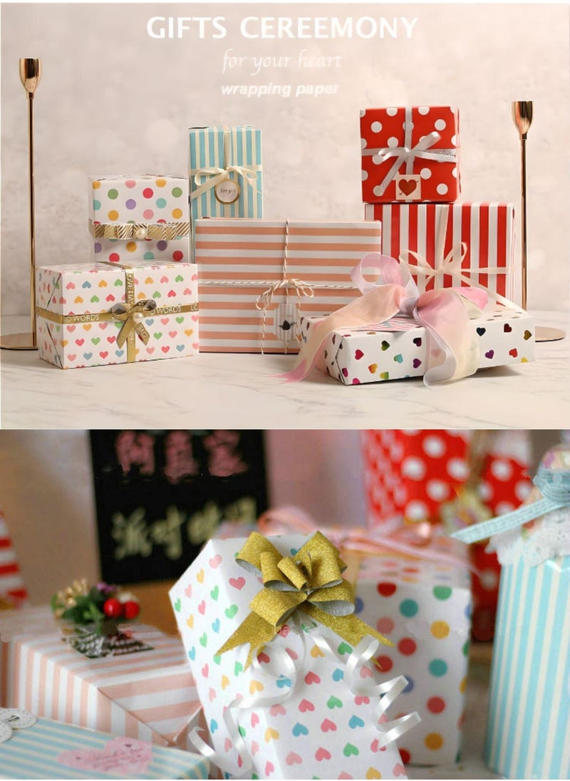 6 Pattern 6 Piece 50x70 cm Gift Wrap Paper Assortment with 1 Red Color 10 Meter Ribbon and 1 Transparent Tape - Create Beautifully Wrapped Gifts for Every - pzsku/Z6DF98C63FDFE8291B07FZ/45/_/1709665450/3734a0ce-c2c0-4950-aa7c-1966f55c99e5