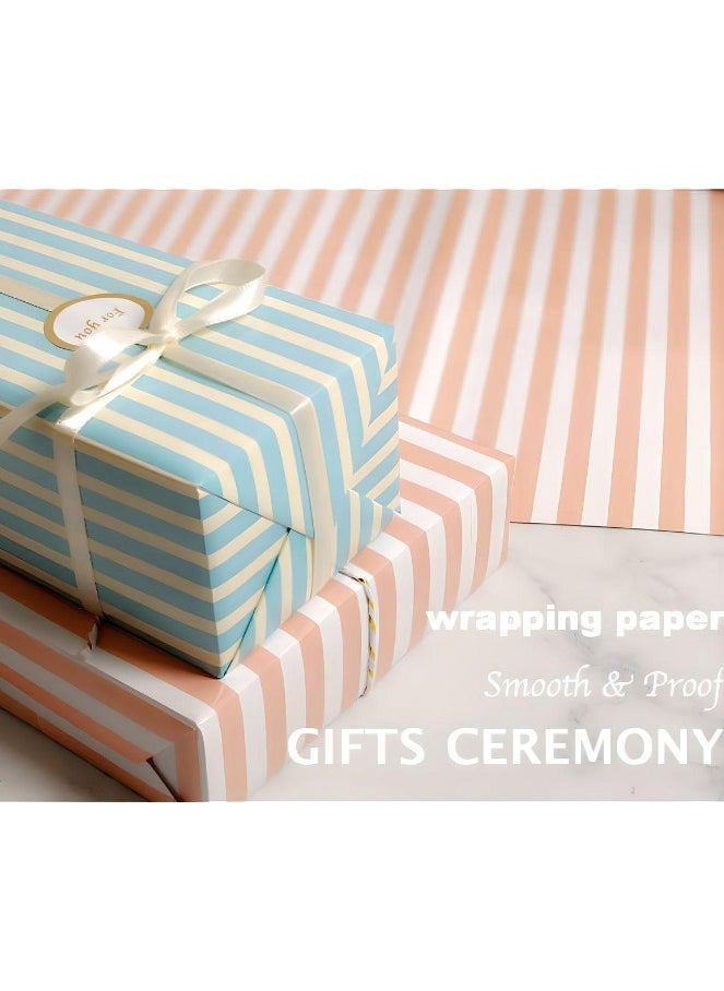 SARAOONT - 6 Pattern 6 Piece 50x70 cm Gift Wrap Paper Assortment with 1 Red Color 10 Meter Ribbon and 1 Transparent Tape - Create Beautifully Wrapped Gifts for Every - Image 1
