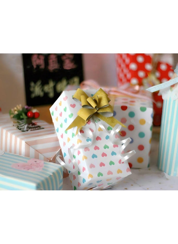 SARAOONT - 6 Pattern 6 Piece 50x70 cm Gift Wrap Paper Assortment with 1 Red Color 10 Meter Ribbon and 1 Transparent Tape - Create Beautifully Wrapped Gifts for Every - Image 1