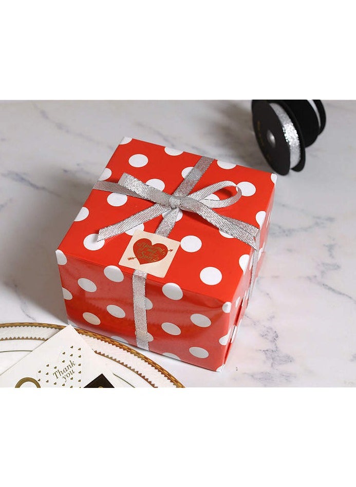 SARAOONT - 6 Pattern 6 Piece 50x70 cm Gift Wrap Paper Assortment with 1 Red Color 10 Meter Ribbon and 1 Transparent Tape - Create Beautifully Wrapped Gifts for Every - Image 1