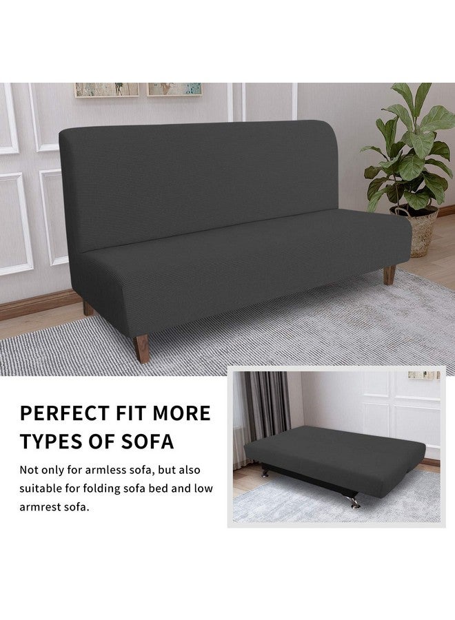 Easy-Going Easy-Going 100% Waterproof Futon Cover, Dual Waterproof Couch Cover for Futon, Stretch Jacquard Sofa Cover, Leakproof Furniture Protector for Kids, Pets, Dog and Cat (Futon, Dark Gray)  - Image 2