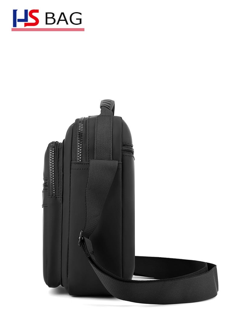 Korean Style Men'S Business Shoulder Bag New Waterproof Nylon Vertical Portable Crossbody Bag Casual Travel Backpack - Image 4
