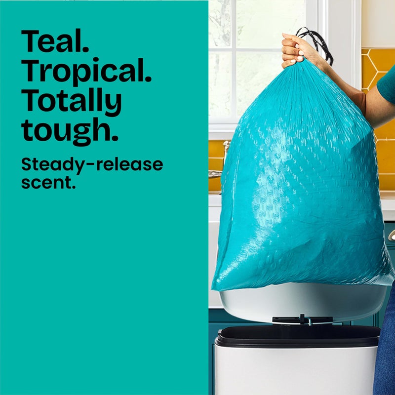 Glad ForceFlex MaxStrength Kitchen Trash Bags, 13 Gal, Bahama Bliss Febreze, 90 Ct (Pack May Vary) - Image 3