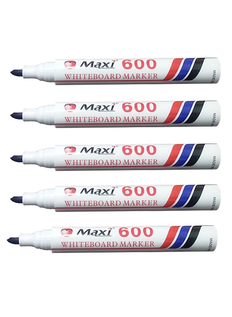 Maxi 5-Piece White Board Marker Chisel Tip Blue Ink - Image 1