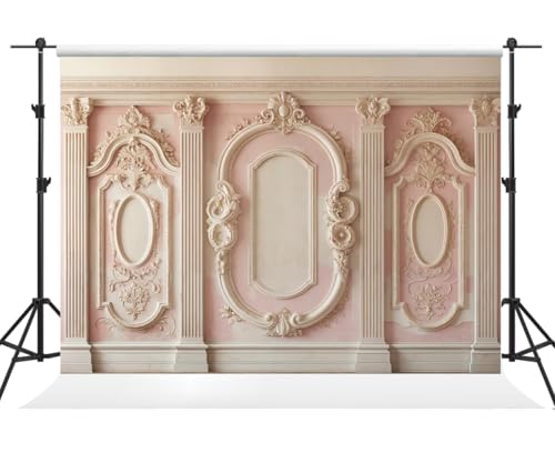 Kate 10×6.5ft Pink Carved Wall Backdrop Photography Indoor European Art Girl Birthday Maternity Backdrop Photography Portrait Studio Props Photos Videos - Image 1